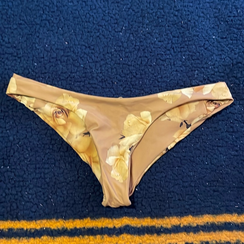 Boys + Arrows Yellow Floral Bikini Bottom